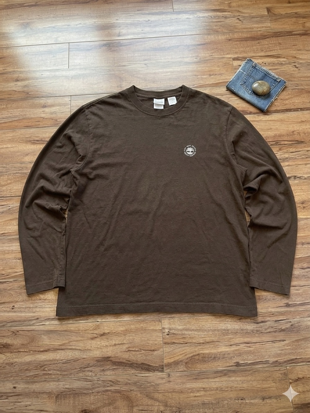 Timberland Vintage Long Sleeve Crewneck Shirt - Brown